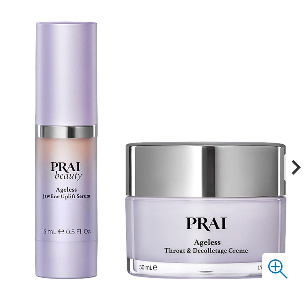 NEW PRAI Throat and Décolletage Uplift Bundle 1.7 and .5 Oz